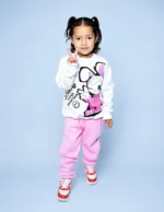 Polera y buzo conejita smile rosa