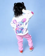 Polera y buzo osita huellas rosa - Imagen 3